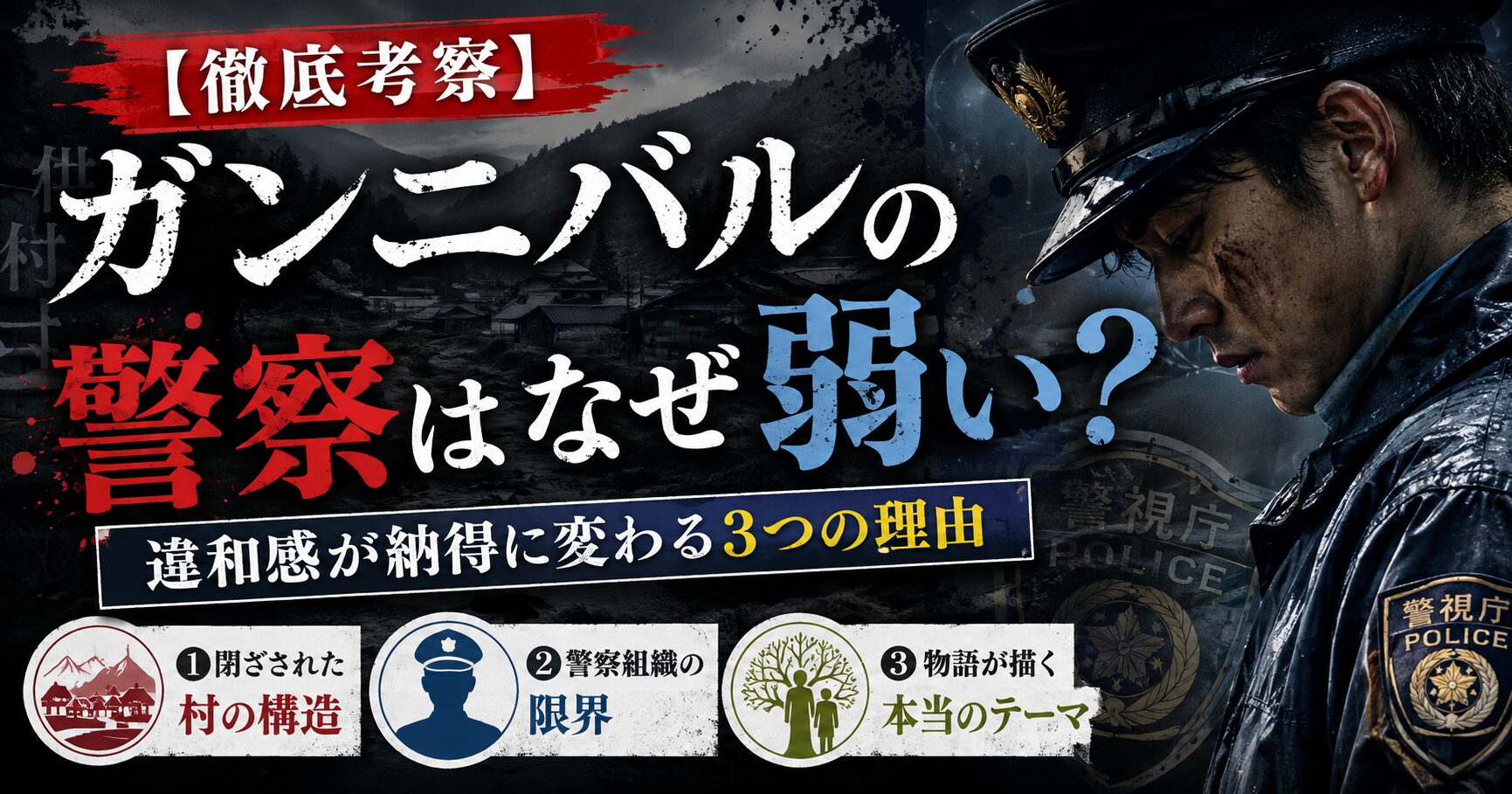 【徹底考察】ガンニバルの警察はなぜ弱い？違和感が納得に変わる3つの理由