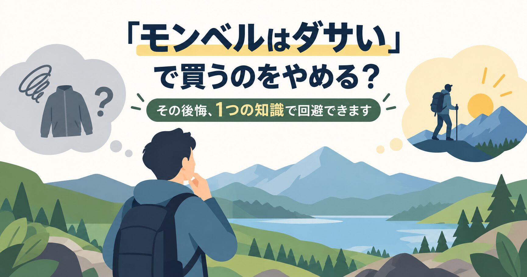 「モンベルはダサい」で買うのをやめる？― その後悔、1つの知識で回避できます