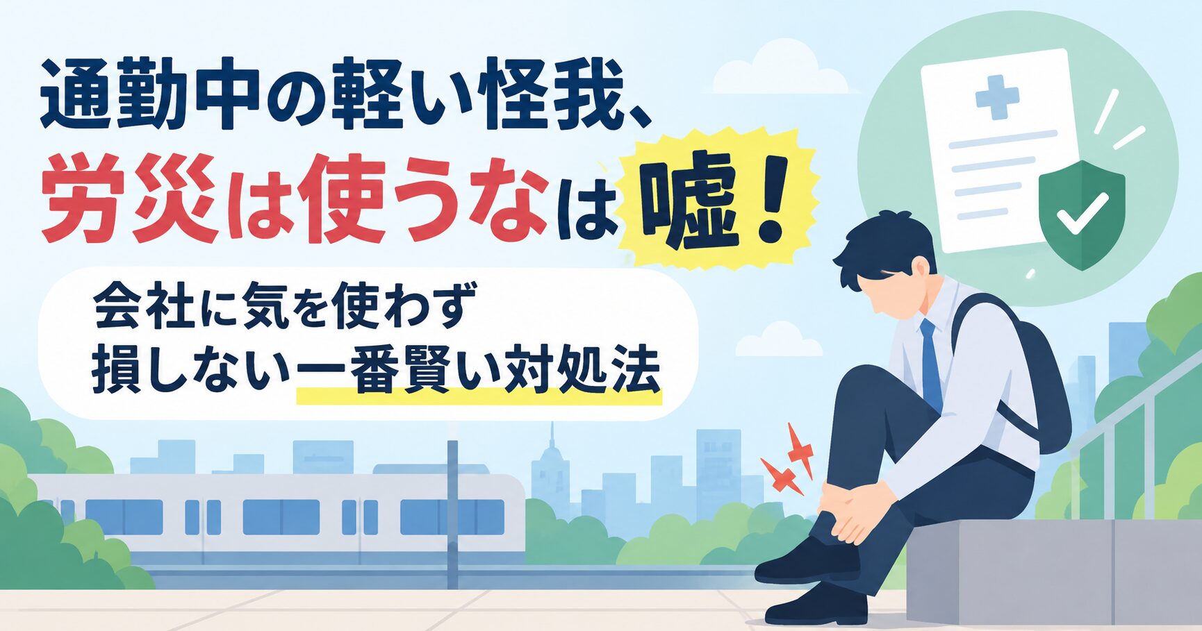 通勤中の軽い怪我、労災は使うなは嘘！会社に気を使わず損しない一番賢い対処法