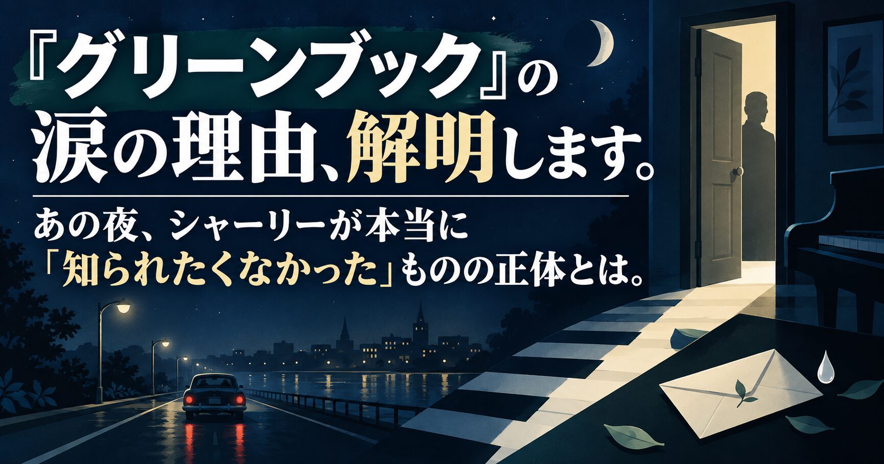 『グリーンブック』の涙の理由、解明します。あの夜、シャーリーが本当に「知られたくなかった」ものの正体とは。