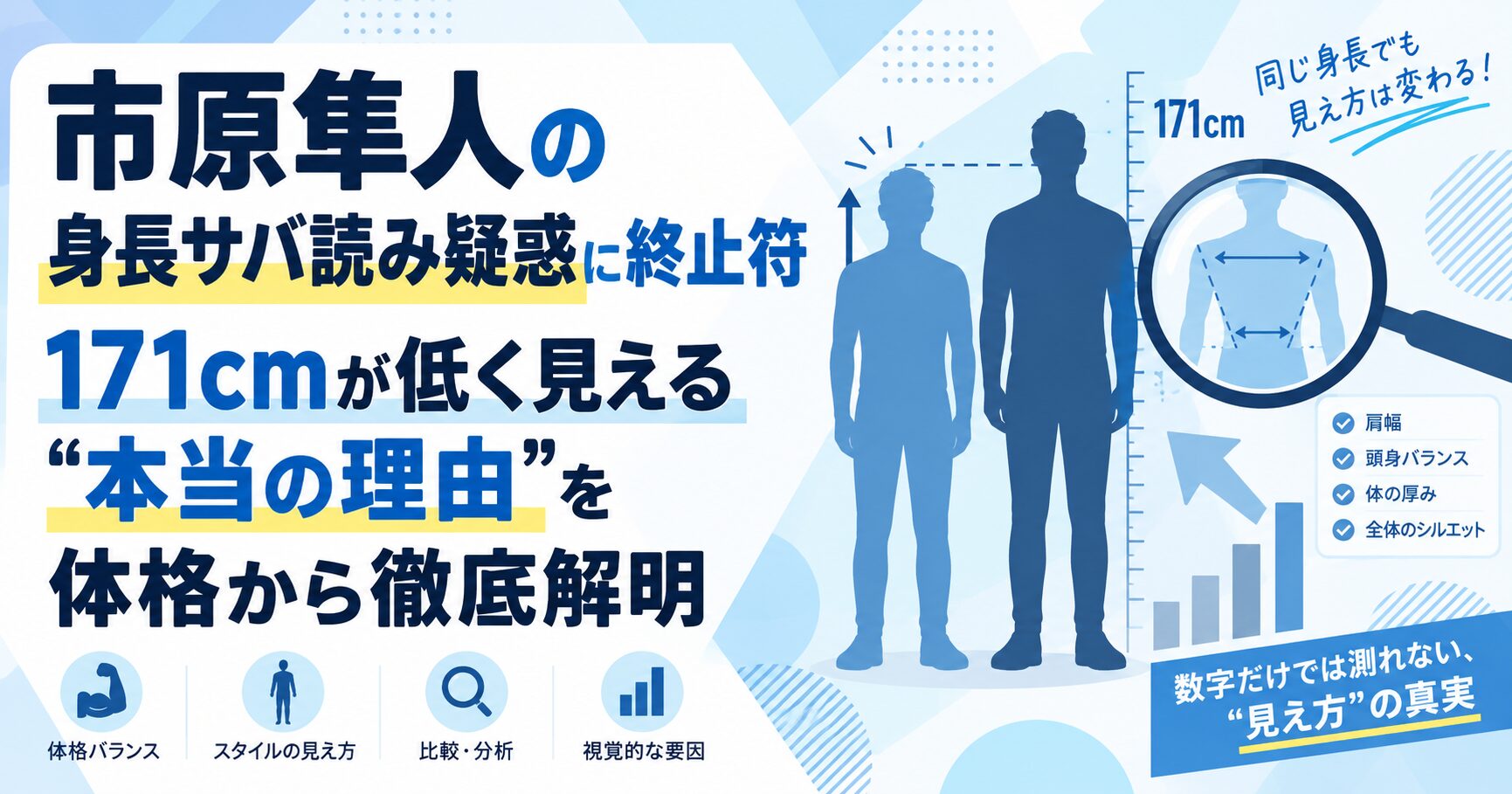 市原隼人の身長サバ読み疑惑に終止符｜171cmが低く見える“本当の理由”を体格から徹底解明
