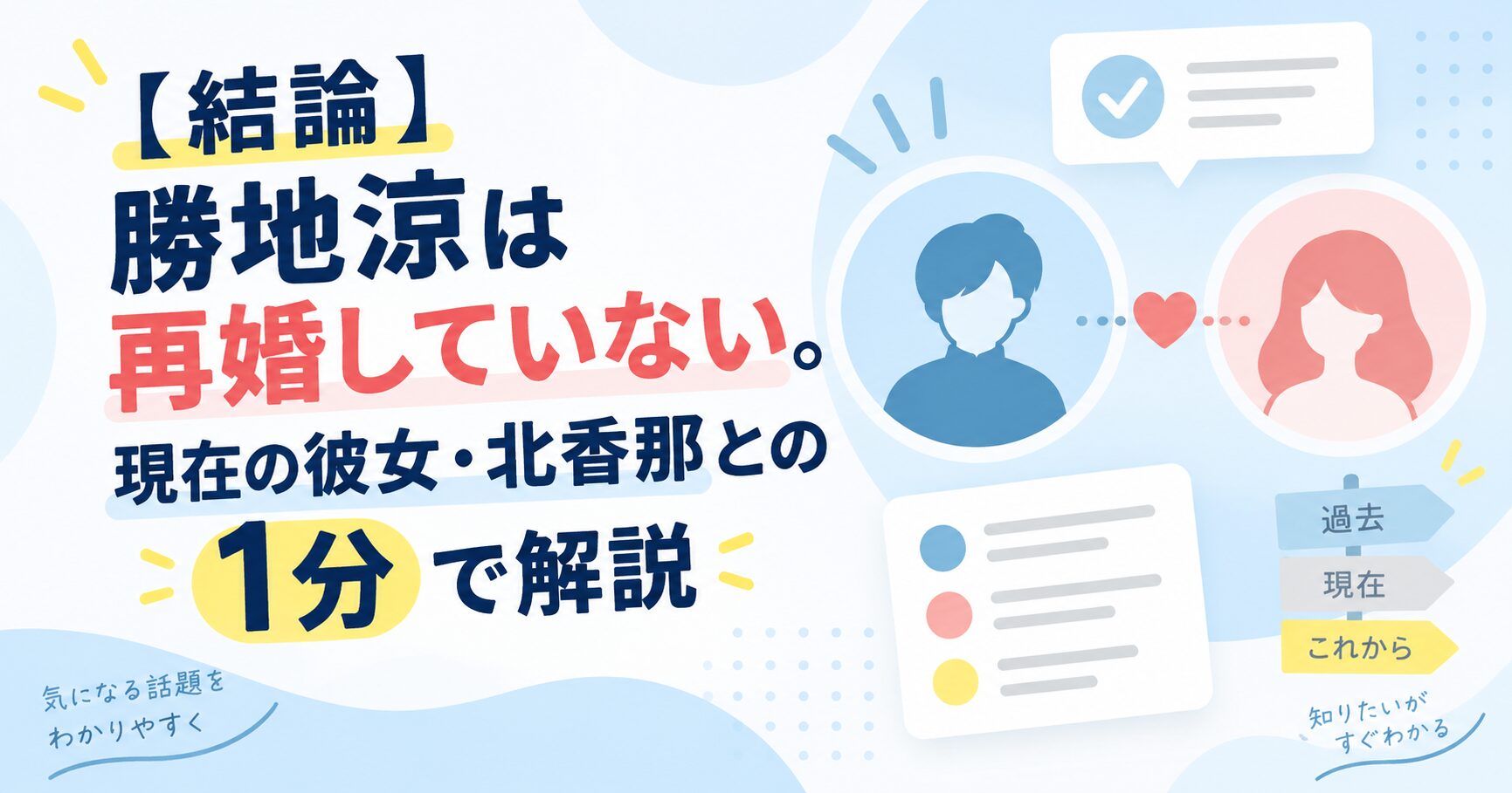 【結論】勝地涼は再婚していない。現在の彼女・北香那との関係を1分で解説