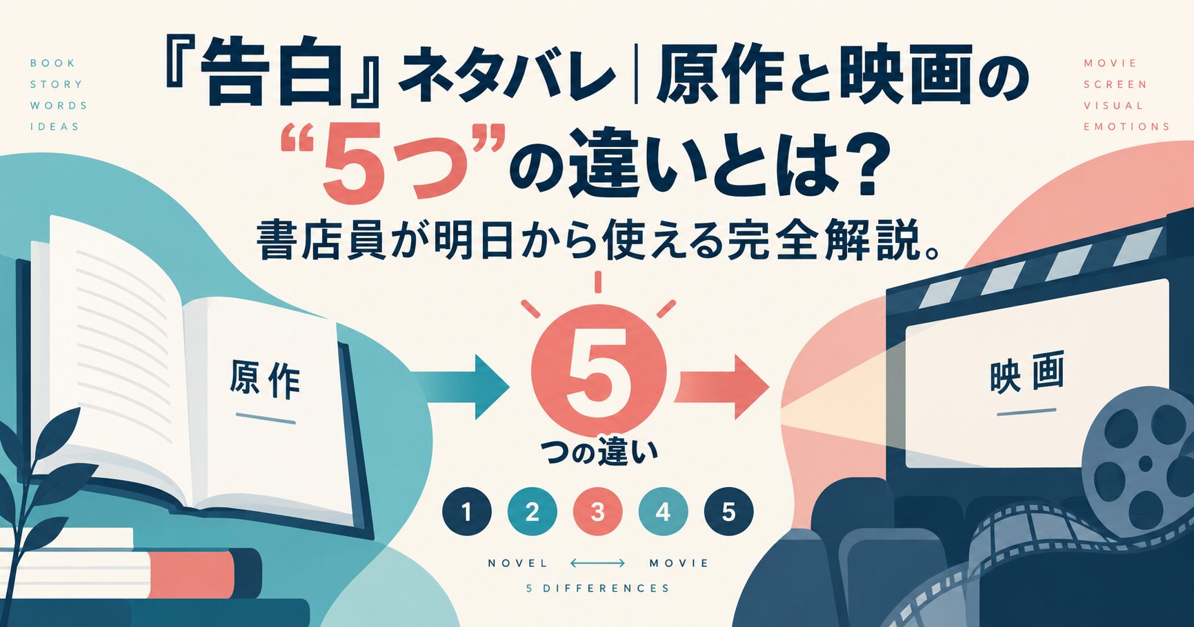『告白』ネタバレ｜原作と映画の"5つ"の違いとは？書店員が明日から使える完全解説