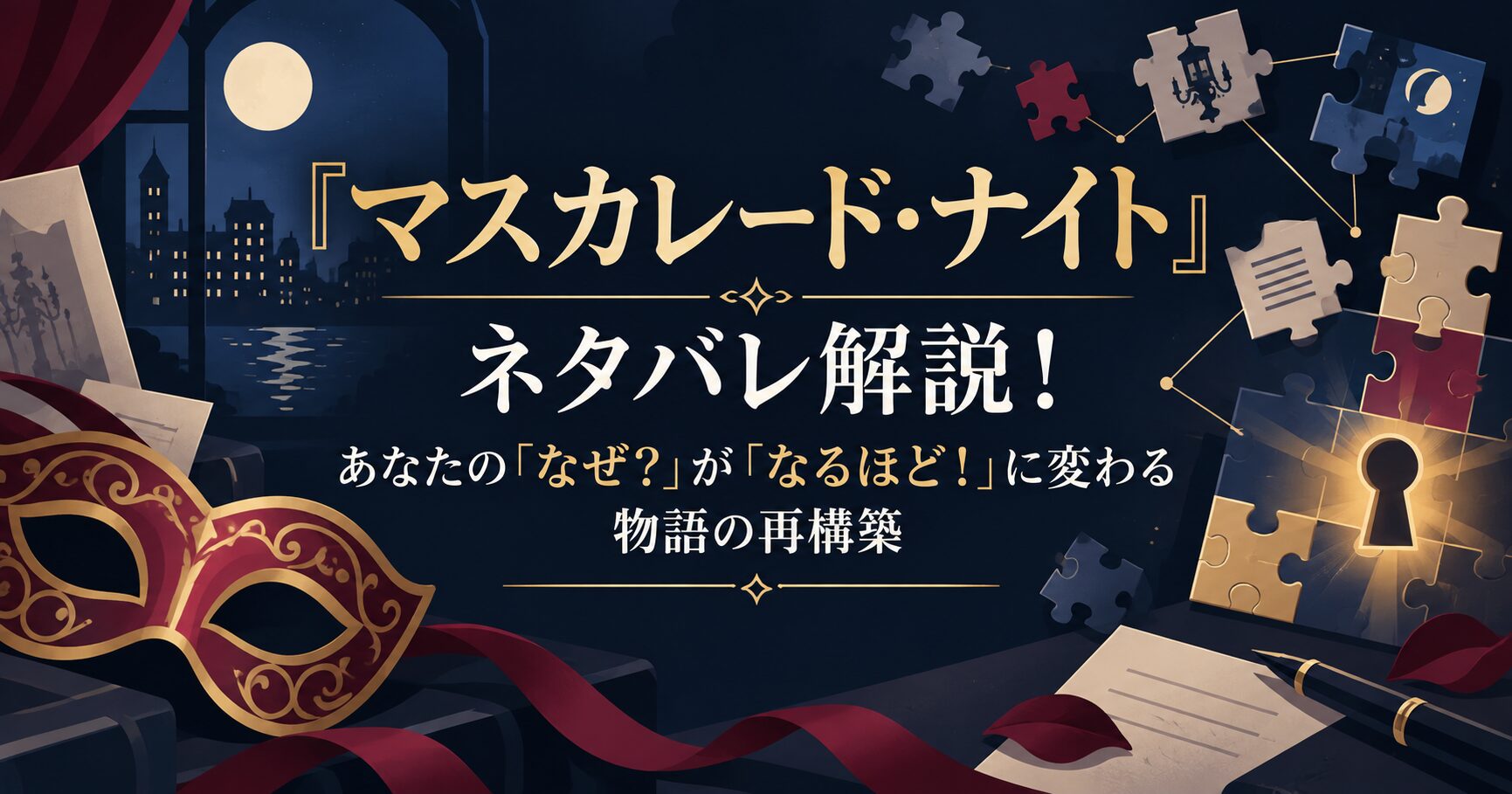 『マスカレード・ナイト』ネタバレ解説！あなたの「なぜ？」が「なるほど！」に変わる物語の再構築