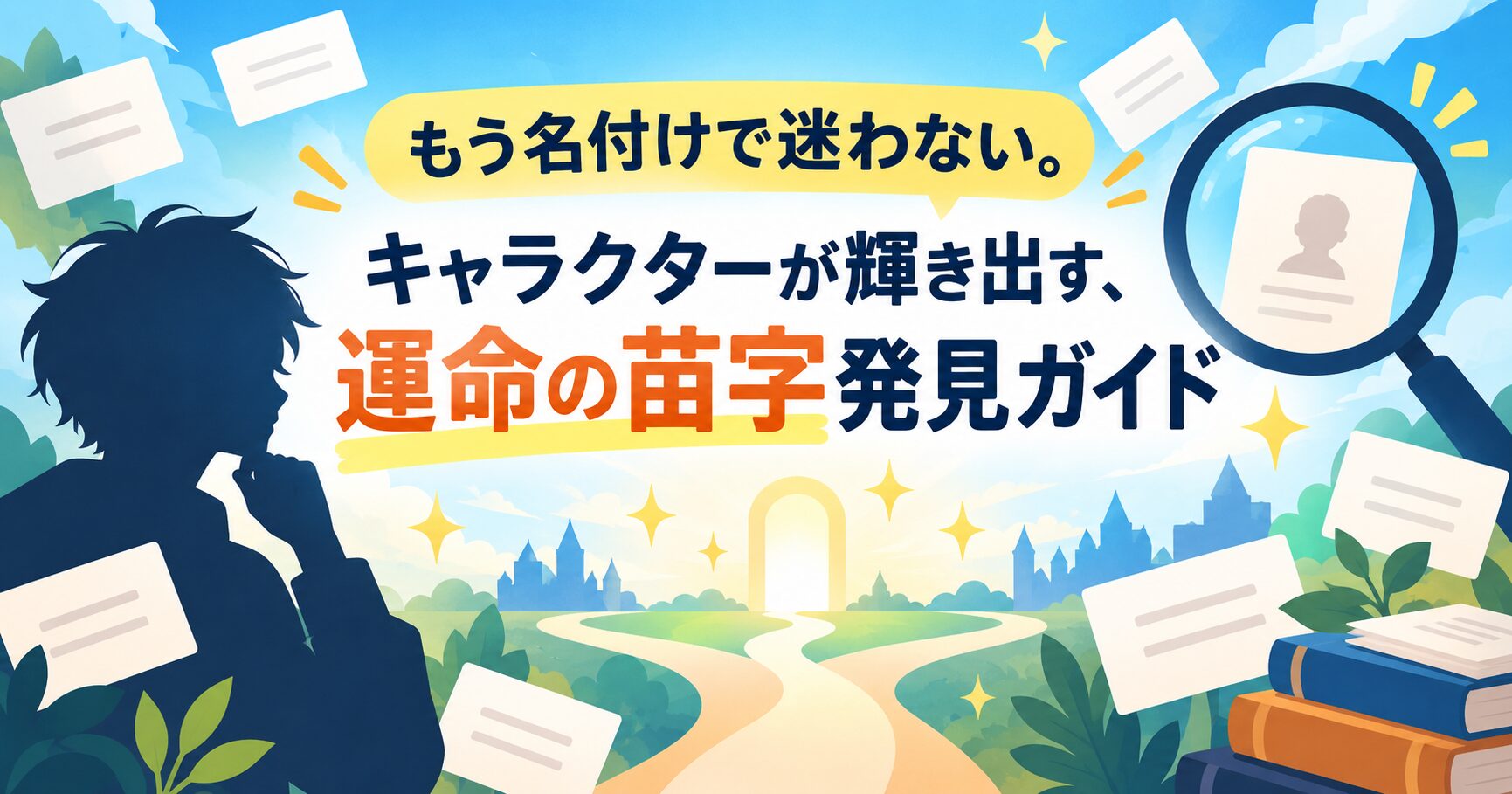 もう名付けで迷わない。キャラクターが輝き出す、運命の苗字発見ガイド