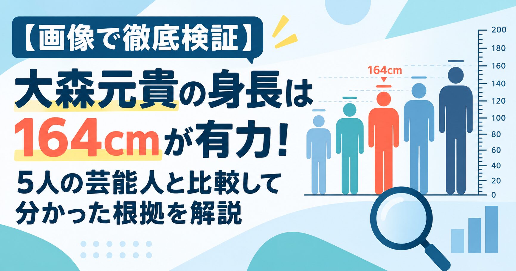 【画像で徹底検証】大森元貴の身長は164cmが有力！5人の芸能人と比較して分かった根拠を解説