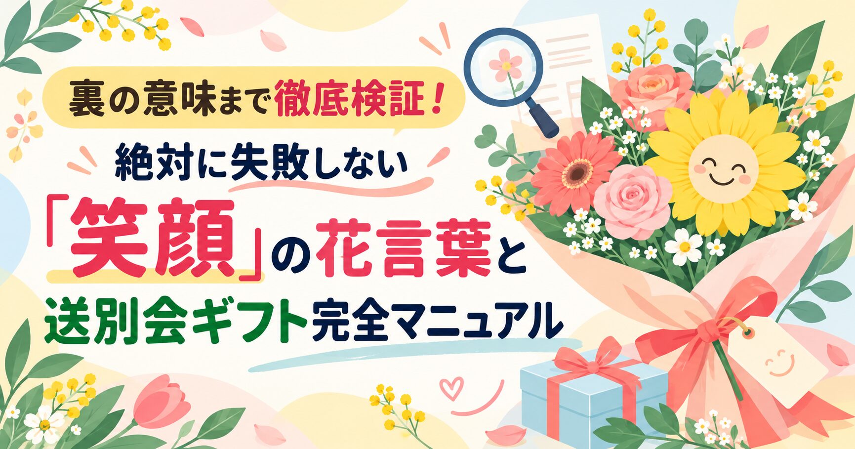 裏の意味まで徹底検証！絶対に失敗しない「笑顔」の花言葉と送別会ギフト完全マニュアル