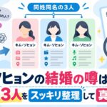 キム・ソヒョンの結婚の噂は本当？同姓同名の3人をスッキリ整理して真相を解説！