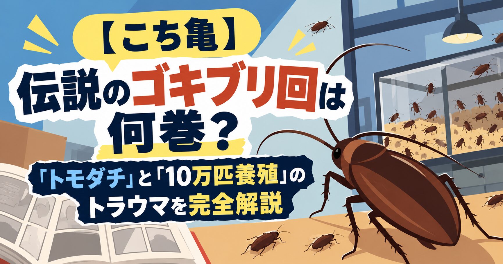 【こち亀】伝説のゴキブリ回は何巻？「トモダチ」と「10万匹養殖」のトラウマを完全解説