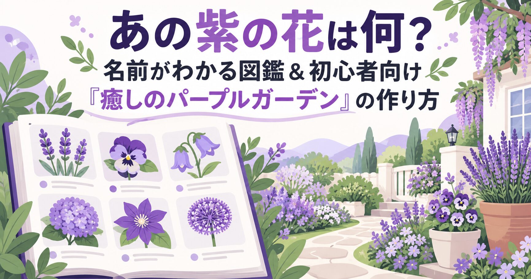 あの紫の花は何？名前がわかる図鑑＆初心者向け「癒しのパープルガーデン」の作り方