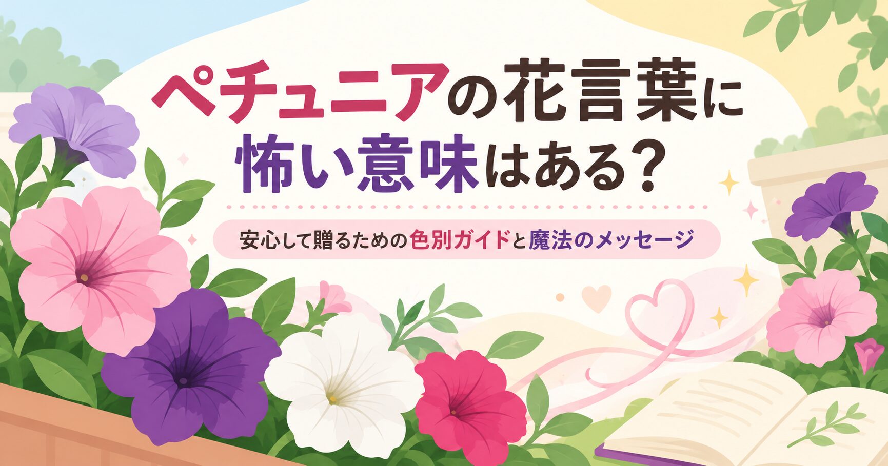 ペチュニアの花言葉に怖い意味はある？安心して贈るための色別ガイドと魔法のメッセージ